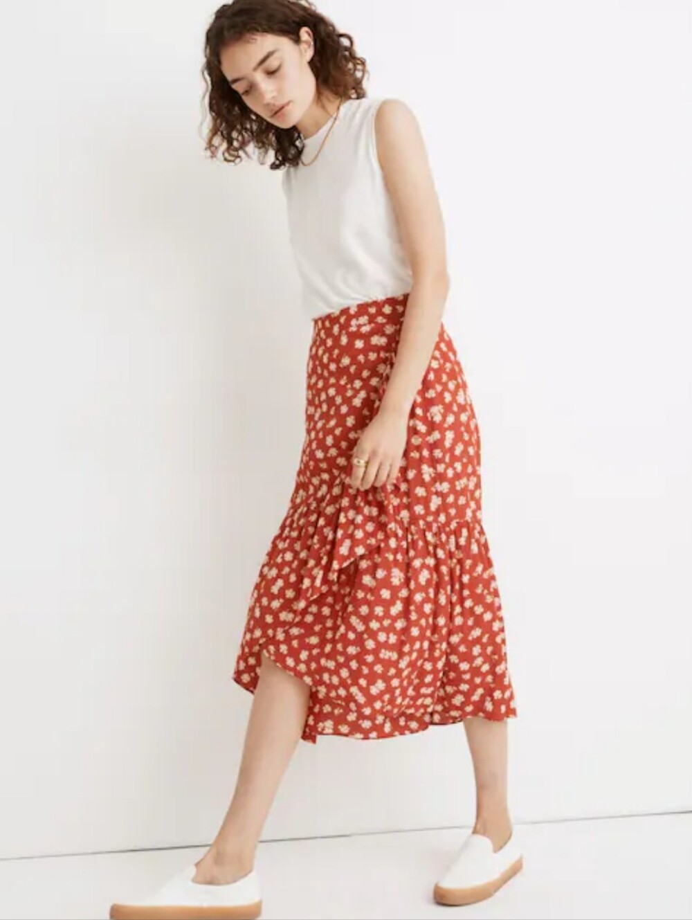 NWOT Madewell Ruffle Wrap Skirt